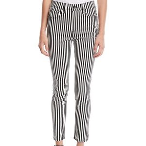 rag & bone/JEAN Mid-Rise Striped Capri Jeans